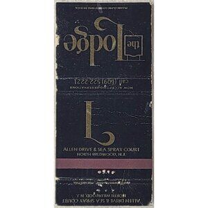 Vintage Matchbook Cover The Lodge North Wildwood New Jersey NJ 30 Strike